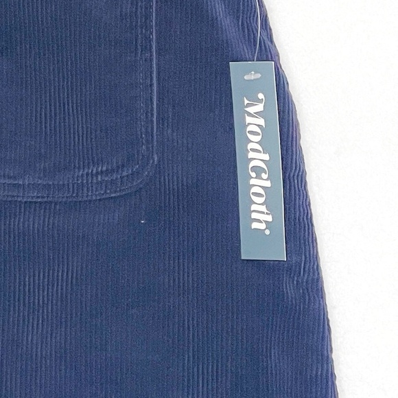 Modcloth Navy Corduroy Mini Skirt with Front Pockets - Picture 7 of 7